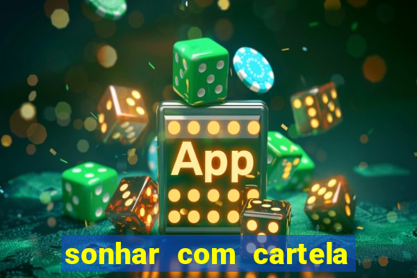 sonhar com cartela de bingo